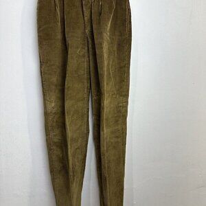 Calvin Klein‎ Men's Vintage Green Corduroy Straight Fit 4 Pockets Pants Size 7